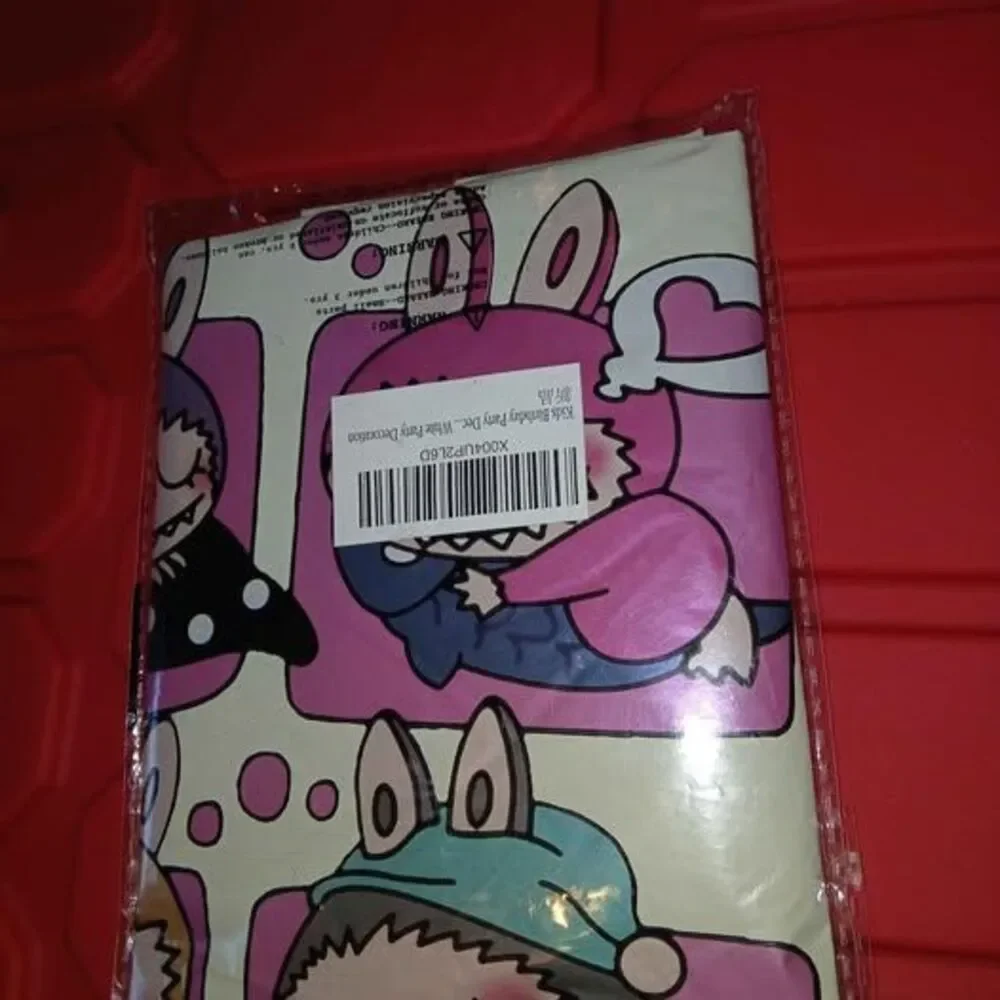 Labubu Foil Balloons - Pink Rabbit Head & Sleeping Characters, 4ct